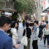 Queens Street Mall during peak hour in the Brisbane CBD. 