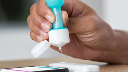 Ellume's kits are used with a free phone app, and do not require samples to be sent to a lab, meaning it can generate a result in around 15 minutes.