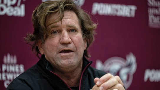 Manly coach Des Hasler.