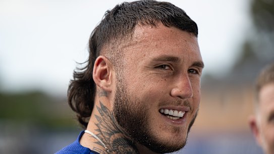 Bronson Xerri speaks to media at Belmore this week. 