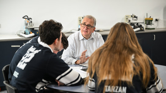 Larry De Cata is starting a teaching career at the age of 62, teaching VCE systems engineering at Rosehill Secondary College. 