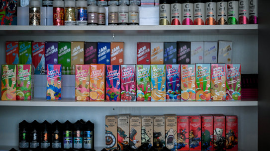  Vapes on display. 