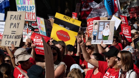 State school teachers walked off the job earlier this month. 