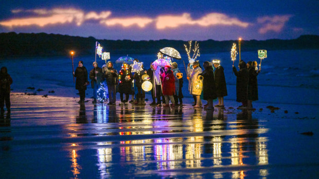 Think it’s cold? Try a dawn ocean swim on winter solstice