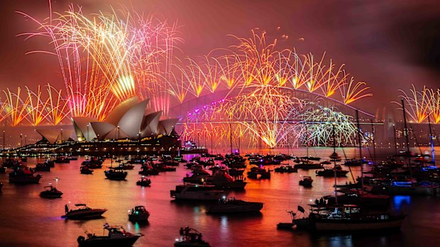 Fireworks on Sydney Harbour ushering in 2025 last New Year’s Eve. This year’s display will involve nine tonnes of fireworks. 
