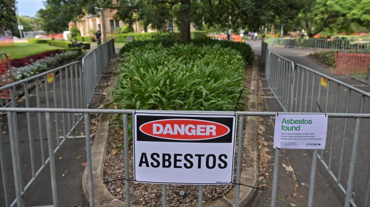 Victoria Park in the City of Sydney was fenced off after asbestos was discovered.