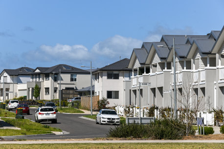 New homes on Melbourne’s fringe, at Wyndham Vale. 