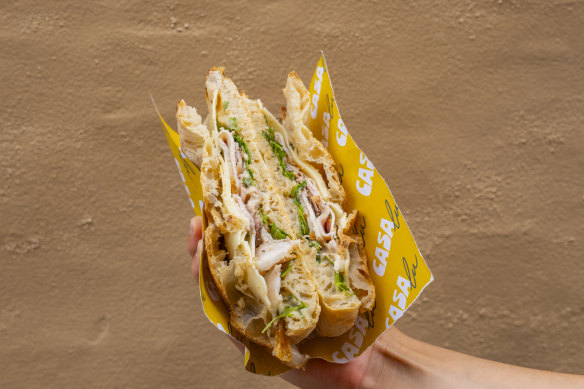 Casa Lu’s porchetta sandwich.