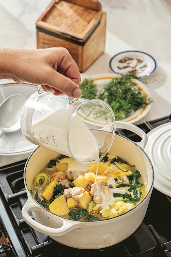 This stew comes together quickly.