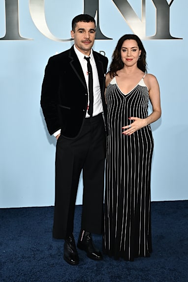 Christopher Abbott and Aubrey Plaza at the 79th Tony Awards on Sunday, June 7, 2026, at Radio City Music Hall in New York.