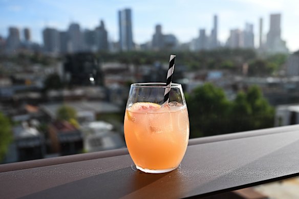 The frothy-topped Nude &amp; Rude, a mix of smoky mezcal, bittersweet amaro and a splash of bitters.