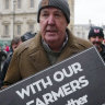 Gearhead, farmer, tax protester: Jeremy Clarkson takes to London streets