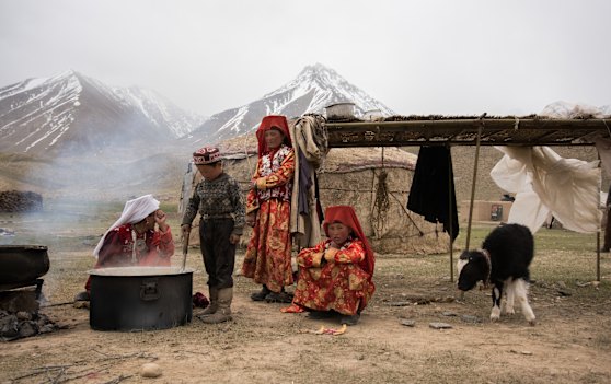 A Kyrgyz family in the Wakhan Corridor, a narrow strip of land that connects Afghanistan to China.