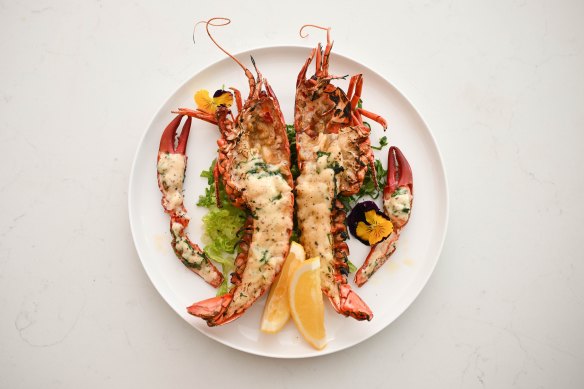 Grilled lobster is one of several live seafood dishes.