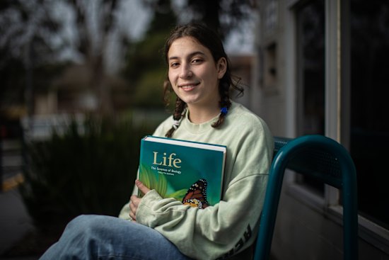 Olivia Valgouris was a VCE premier’s award recipient all-rounder and scored a 50 in biology.