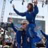 Richard Branson soars into space aboard rocket plane
