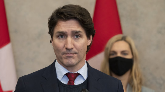 Canadian Prime Minister Justin Trudeau announces Canada will join a diplomatic boycott of the Beijing Winter Olympics over human rights concerns in Ottawa, Ontario.
