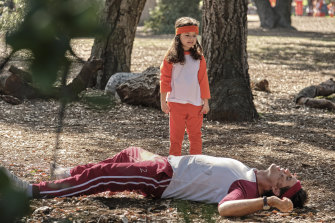 Everly Carganilla as Ellie and Edgar Ramirez as Carlos in a scene from Yes Day.