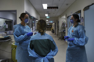 All hospital staff in NSW must now wear masks if they are within 1.5 metres of any patient.