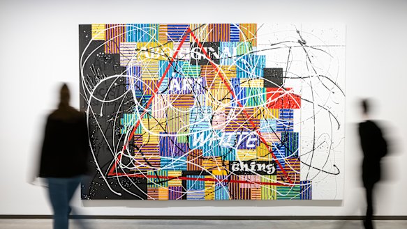 Scientia E Metaphysica (Bell’s Theorem) (2003), is emblazoned with the statement: “Aboriginal art. It’s a white thing”.