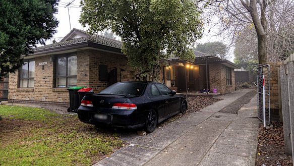 Human remains were found at the Cyril Grove property in Noble Park on Friday night, with police setting up a crime scene at the home. 