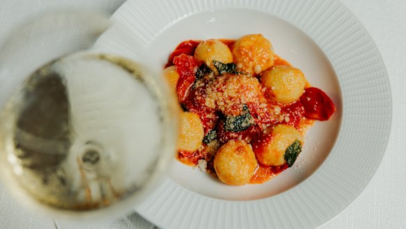 A gnocchi that doesn’t resemble the one I paid $23 for at the Royal Easter Show. This one is Neil Perry’s, made with ricotta. 