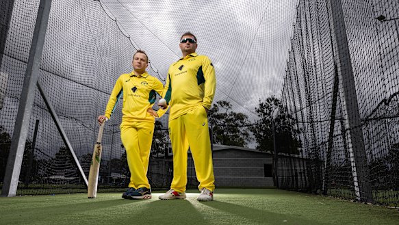 Australian Blind Cricket players Steffan Nero and Lincoln Muddle.