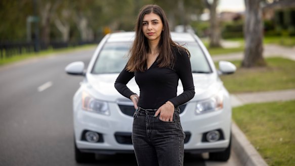 Rachael Affas drives or takes to the train to the city for work from the outer suburbs and wants lower Myki prices due to the hike in fuel costs.