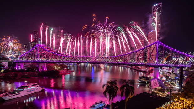Last year’s Riverfire fireworks over the Story Bridge.