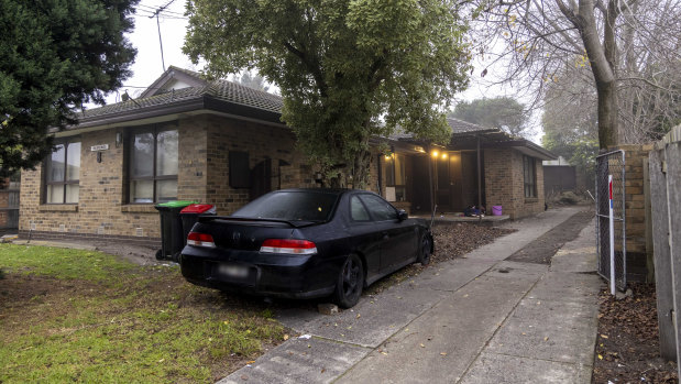 Human remains were found at the Cyril Grove property in Noble Park on Friday night, with police setting up a crime scene at the home. 