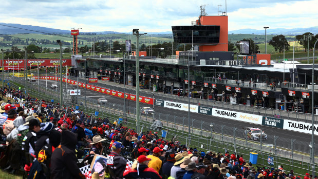 A general view of the Bathurst 1000 event on Sunday, October 18.