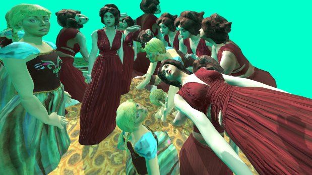 A still from Paul McCarthy's VR experiment Mary and Eve, showing at Dark Mofo 2019.