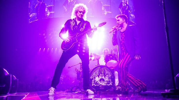 Queen + Adam Lambert, returning to Australian stages in 2020 with the Rhapsody tour.