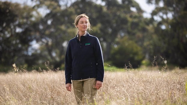 Keeper Lucy Truelson at the world-leading Werribee site spanning 21 hectares – the size of the entire Melbourne Zoo.