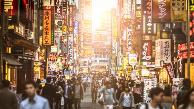 Marshall’s mind also turns to Japan and the hectic rush of Tokyo.