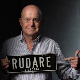 A bald-headed reporter. John Silvester with Mokbel’s number plates.