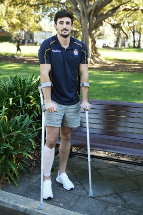 Clunies-Ross, 24, is determined to return to the rugby pitch stronger than ever after his near catastrophic run-in with the deadly infection. 