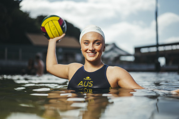 Lily Dunn received an ATAR of 92.7 last year while training with the under 20s Australian water polo squad.