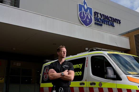 St Vincent’s emergency ward doctor Tom Crofts.