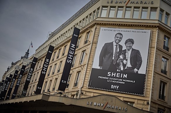 Asian fast fashion brand Shein chose Paris, the home of haute couture, for its first physical store, in the BHV Marais department store in Paris.