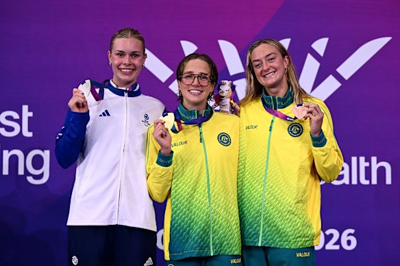 Gina Forster shocked the field by winning gold in the women's 200m backstroke.