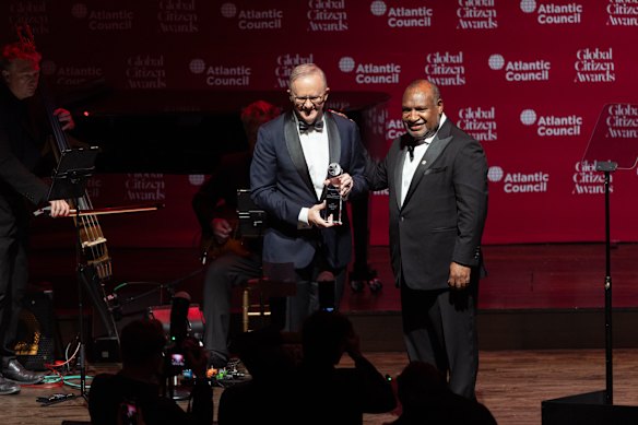 Albanese’s Global Citizen award at the Atlantic Council drew ridicule from his political opponents. 