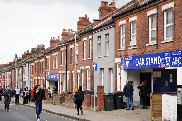 People live above the stands at Luton Town’s ground.