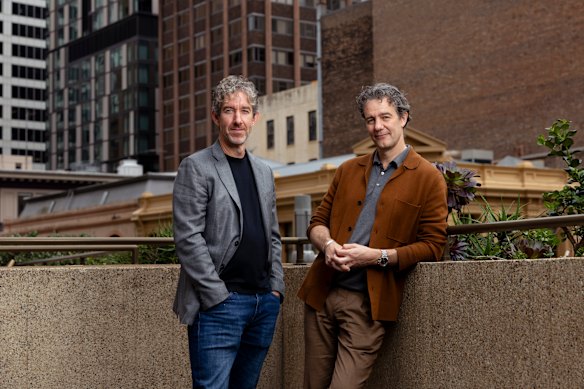 Atlassian co-founder Scott Farquhar with Didier Elzinga, who has transitioned from CEO to executive chairman of the Culture Amp board.