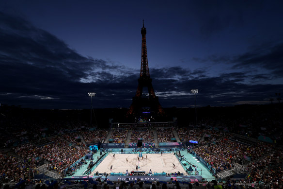 The Eiffel Tower stadium has provided one of these Games’ most stunning backdrops. 