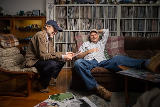 O’Connor and Blackman at their Northcote home: “I started the label basically to be able to document my immediate community,” says Blackman.