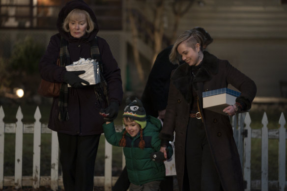 Australian actor Angourie Rice, right, plays Mare’s daughter Siobhan, and Jean Smart plays her mother Helen.  