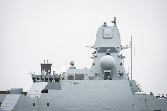 The Danish frigate HDMS Niels Juel.