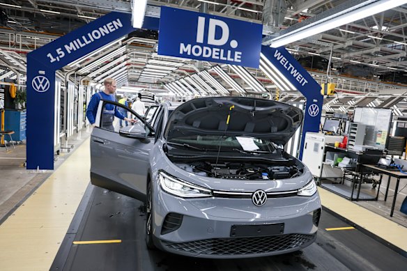 A Volkswagen electric car factory in Emden, Germany.
