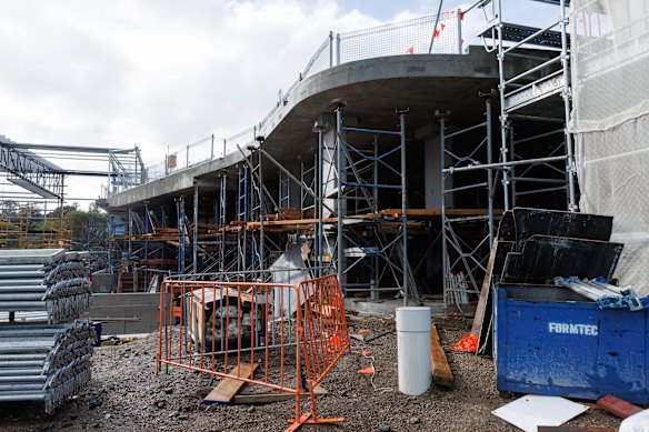The reconstruction of the Canterbury Leisure and Aquatic Centre has reached the halfway point.
